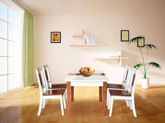 Bộ bàn ghế ăn gỗ tự nhiên BA117