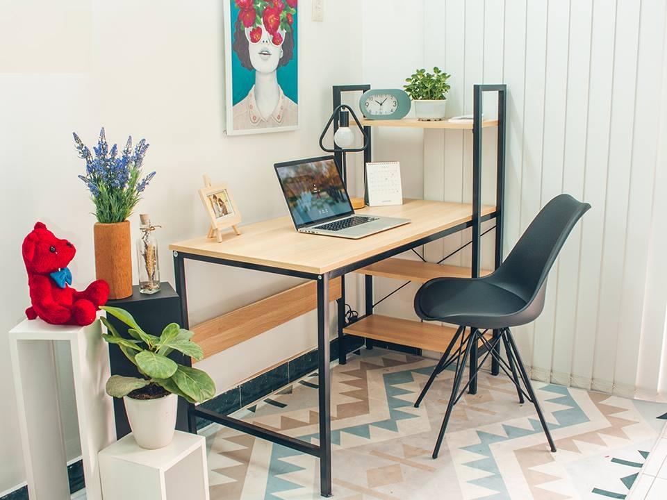 Bàn làm việc liền kệ sách BLK10