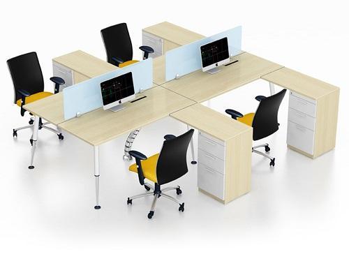 Cụm bàn làm việc C2BN-T4D-HL2